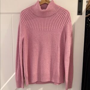 J. Crew Pink Turtleneck Sweater